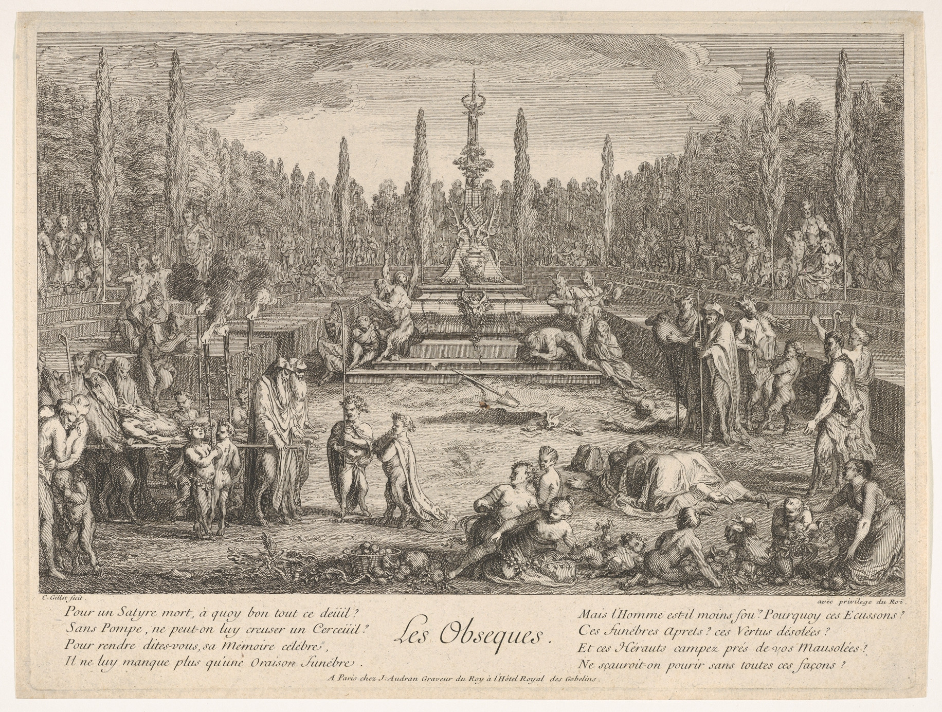 Les Obseques (The Funeral Rites), Claude Gillot, 1673/1722