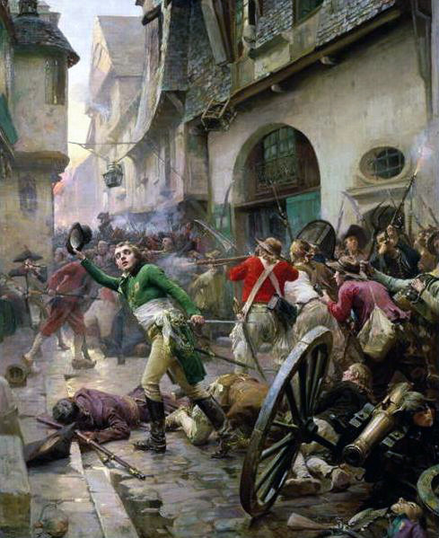 &#39;«Анри де Ларошжаклен в&nbsp;битве при&nbsp;Шоле в&nbsp;1793&nbsp;году»&#39;, картина Поля-Эмиля Бутиньи, посвящённая Вандейскому восстанию. 