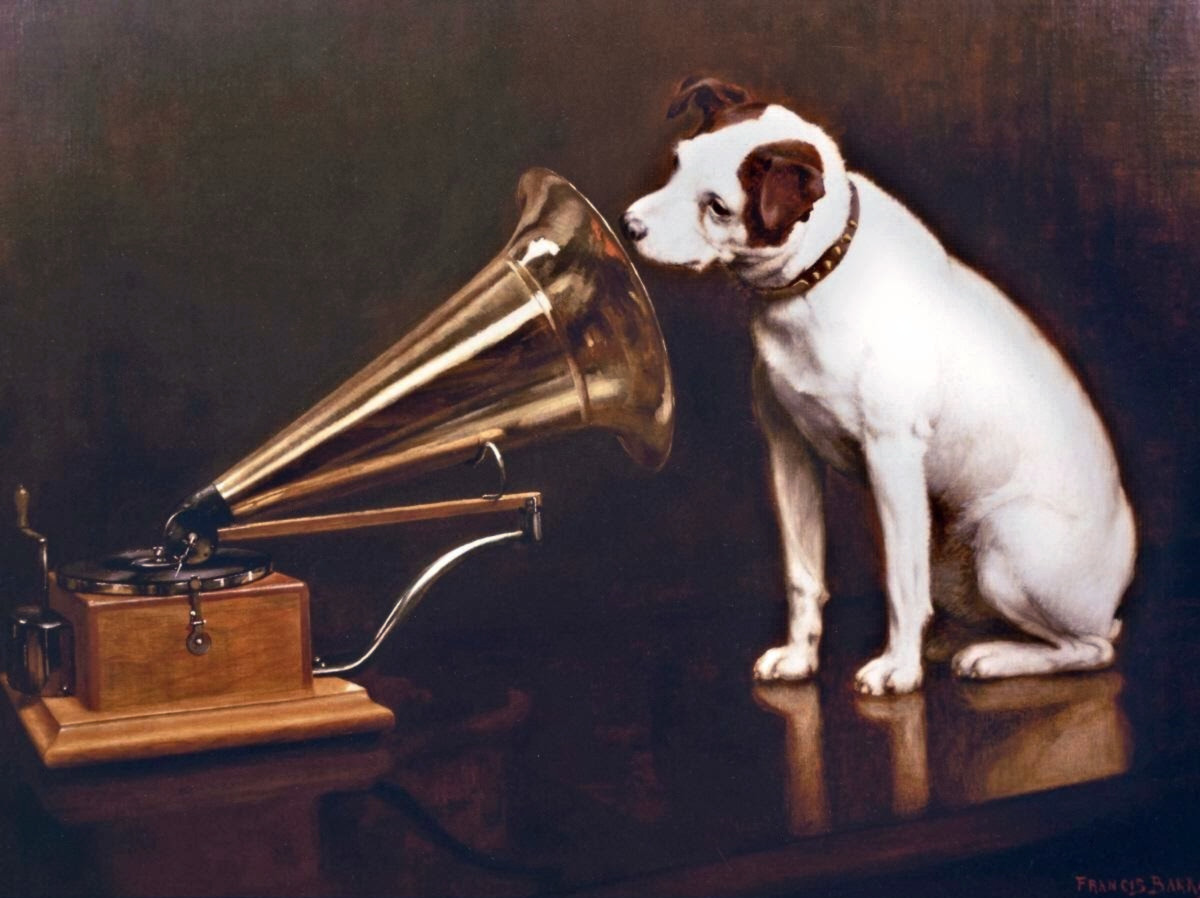 Фрэнсис Барро “His master’s voice”&nbsp;— собака вслушивается в&nbsp;грамофонную запись давно покойного хозяина