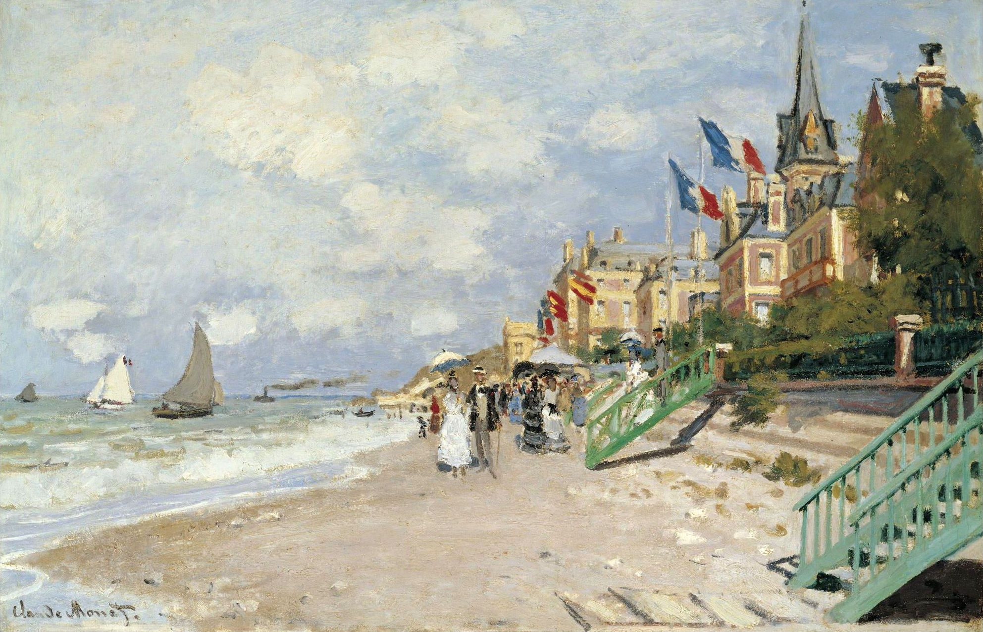 Клод Моне, «Пляж в&nbsp;Трувиле», 1870