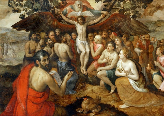 Флорис, Франс (де Вриндт) Аллегория Святой Троицы (1562) 165×230&nbsp;см Лувр