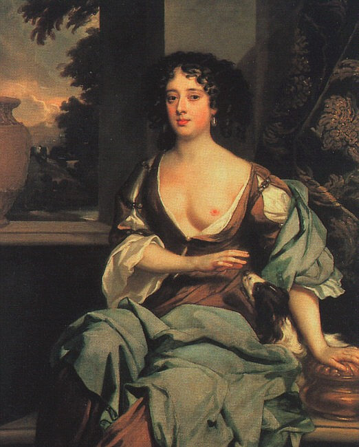 Маргарет Хьюз. Считается первой актрисой в&nbsp;Англии. Потрет работы Питера Лели, 1670&nbsp;г.