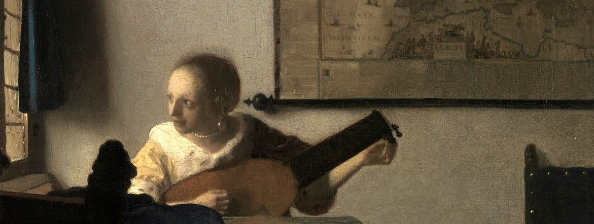 Ян Вермеер “Девушка с&nbsp;лютней возле окна”, 1663 (фрагмент)