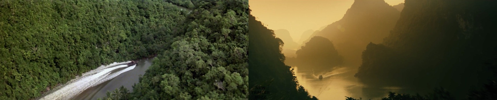 Слева «Апокалипсис сегодня», справа «Конг: Остров черепа»