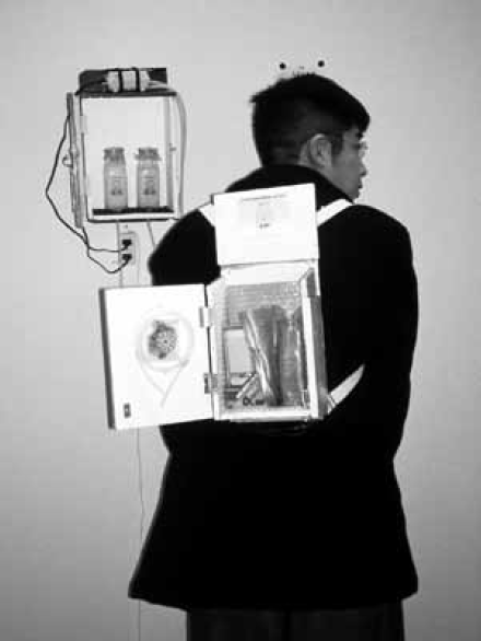 Цуёси Одзава демонстрирует галерею Набису, выполненную художественным дуэтом Complesso Plastico (Хироюки Мацукагэ, Хиро Дзирано). Courtesy: Peter Bellars.