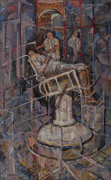 Сеймур Розофски. Пациент в&nbsp;кресле дантиста. 1961, масло, полотно. Smart Museum of Art