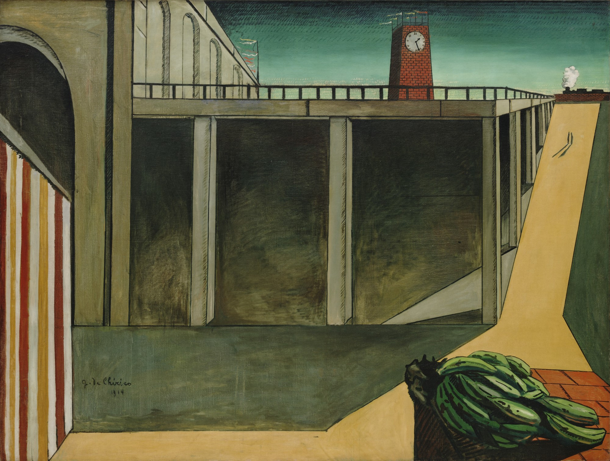 Giorgio de Chirico. La stazione di Montparnasse, 1914.