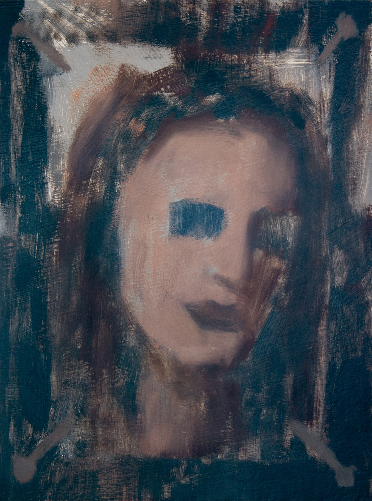 Жертва, 2022 Картон, масло 40 × 30 см