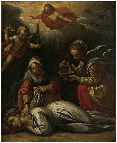 Ванни, Франческо приписывается Смерть святой Цецилии Медь, масло. 24×21&nbsp;см Проходила на&nbsp;аукционе 9 декабря 2005&nbsp;года [2]