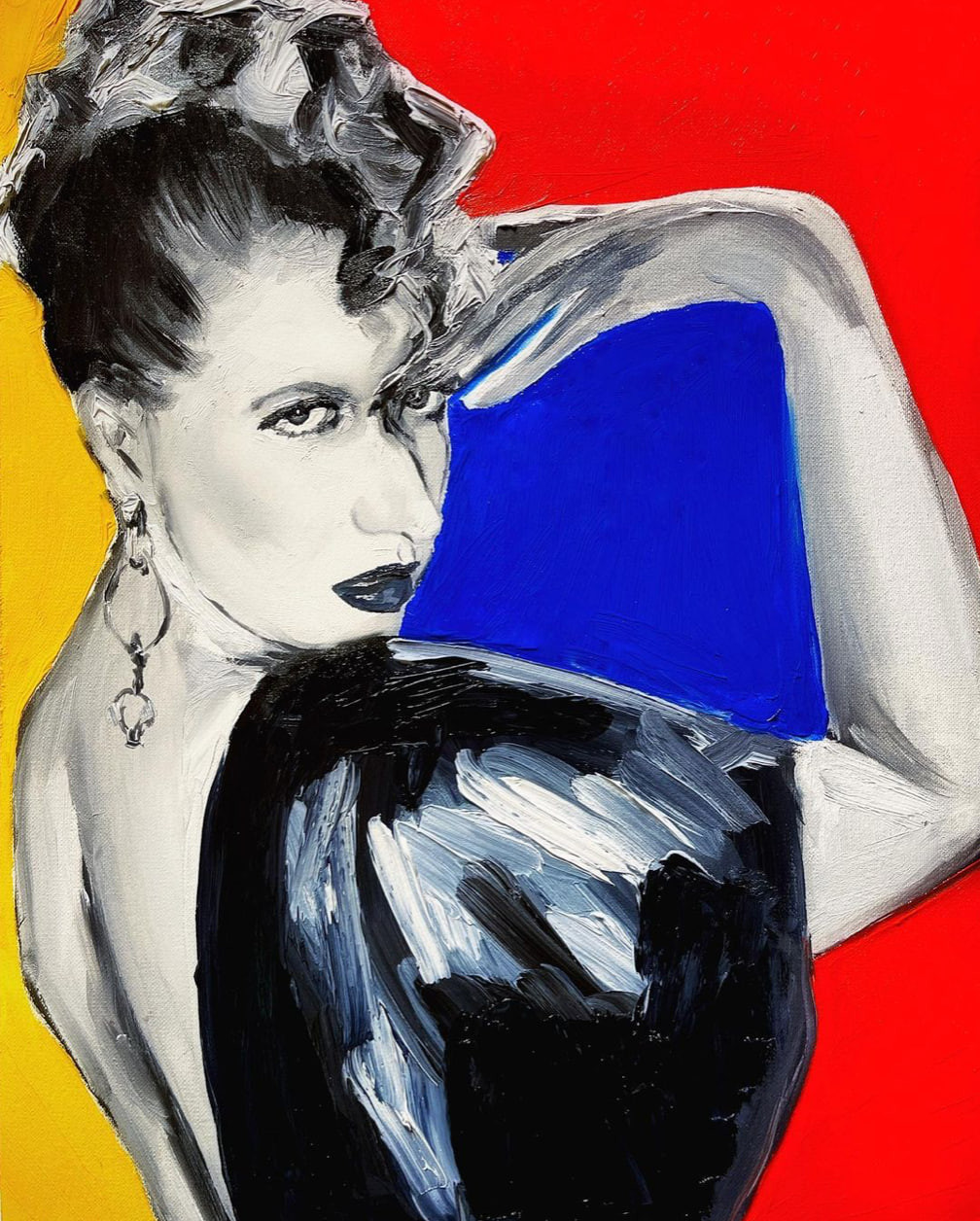 Julia Khishchenko, “Colorblocked vol 5”, oil on canvas, 30×40 cm, 2021
