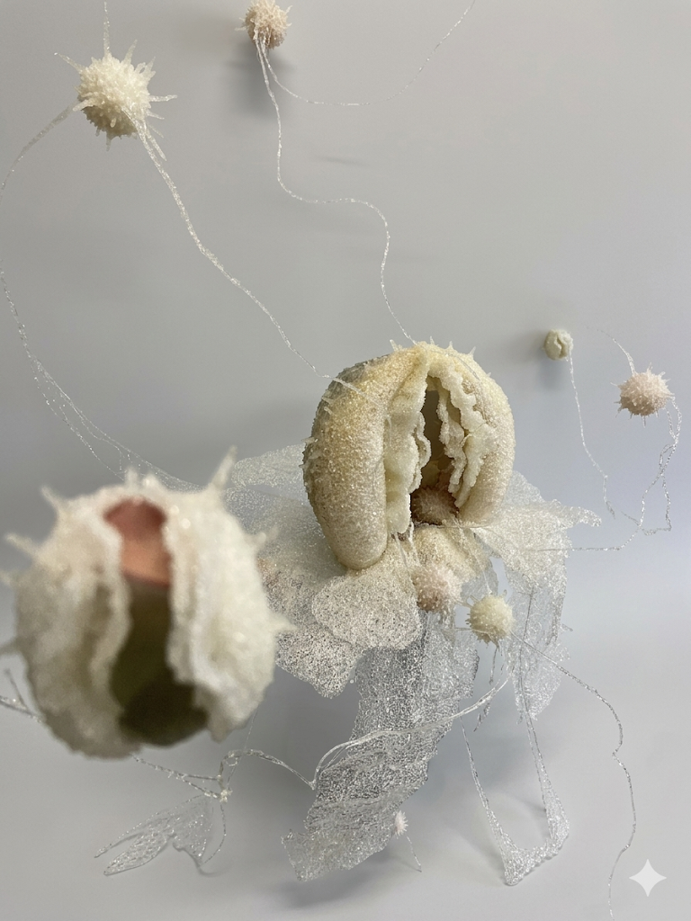 Quanto-flower, art-object, mix- media, 2023