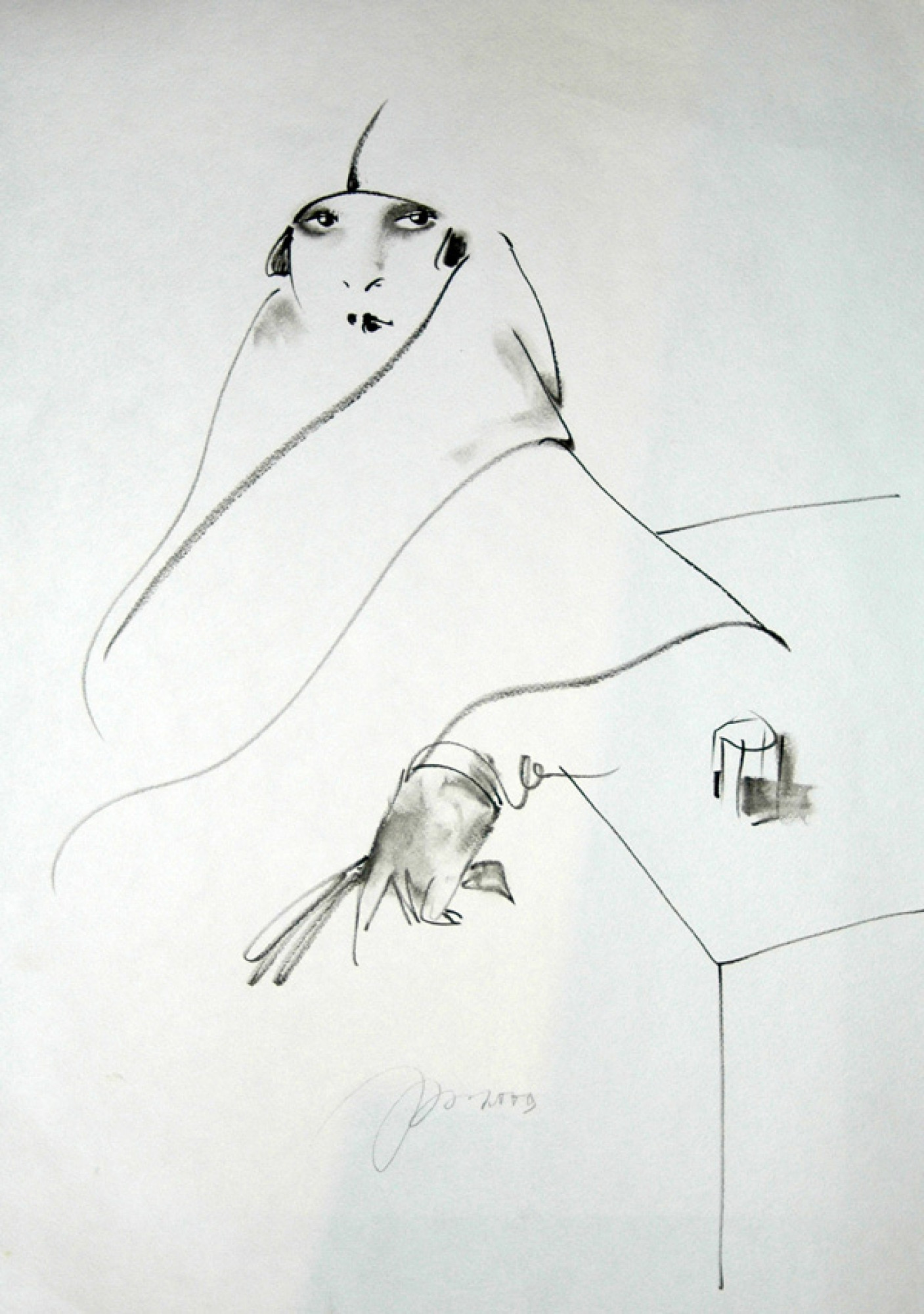 Рисунок Рустама Хамдамова. 2009