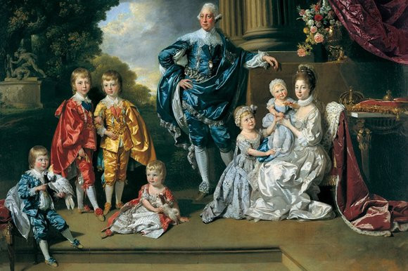 Король Георг III с&nbsp;женой Шарлоттой и&nbsp;детьми, картина работы Джозефа Зоффани