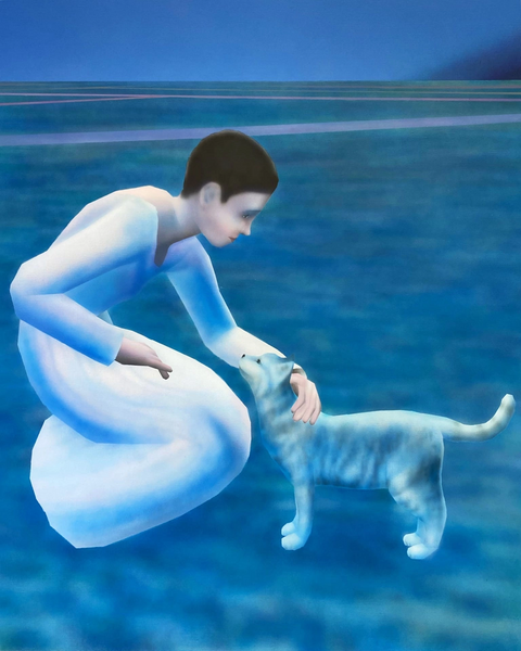 Саша Язов. human and cat. 2022. Из&nbsp;проекта «25% of irony», галерея Lazy Mike, Москва, 2022