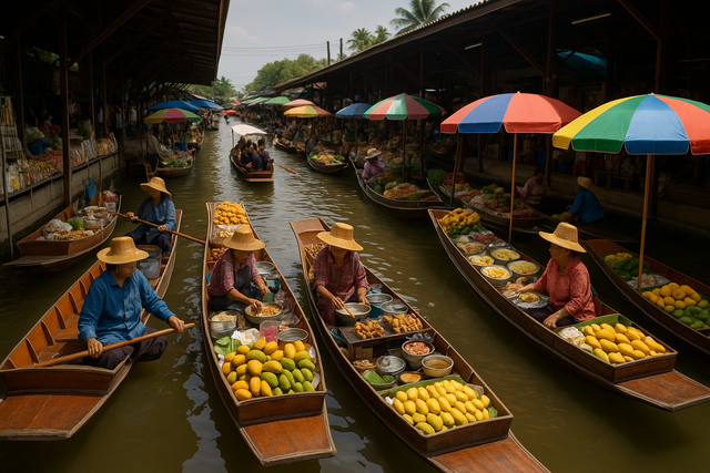 Floating market bangkok