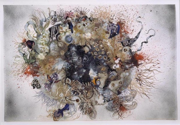 Wangechi Mutu, Tumors: That Bullet Semen Spills Only Misfortune, 2004