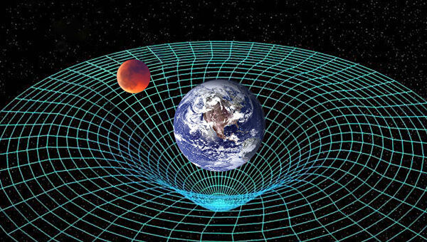 Рис.&nbsp;5. Орбита&nbsp;— условие равенства электрического заряда. Движение массы по&nbsp;орбите (ускоренное по&nbsp;причине кругового движения) уравновешивает силу притяжения объектов. Модель массы, как&nbsp;геометрического эффекта искривления пространства-времени Эйнштейна&nbsp;— соответствует шляпной функции современной квантовой механики для гравитационного поля. О&nbsp;этой шляпной (сомбрерной&nbsp;— f=sin (x)/x, f=sin (y)/y) функции&nbsp;— поговорим позже. Источник рисунка&nbsp;—&nbsp;— https://ria.ru/20180623/1523192624.html