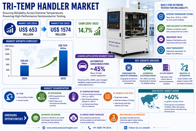 Tri-Temp Handler Market CAGR 14.7% by 2034
