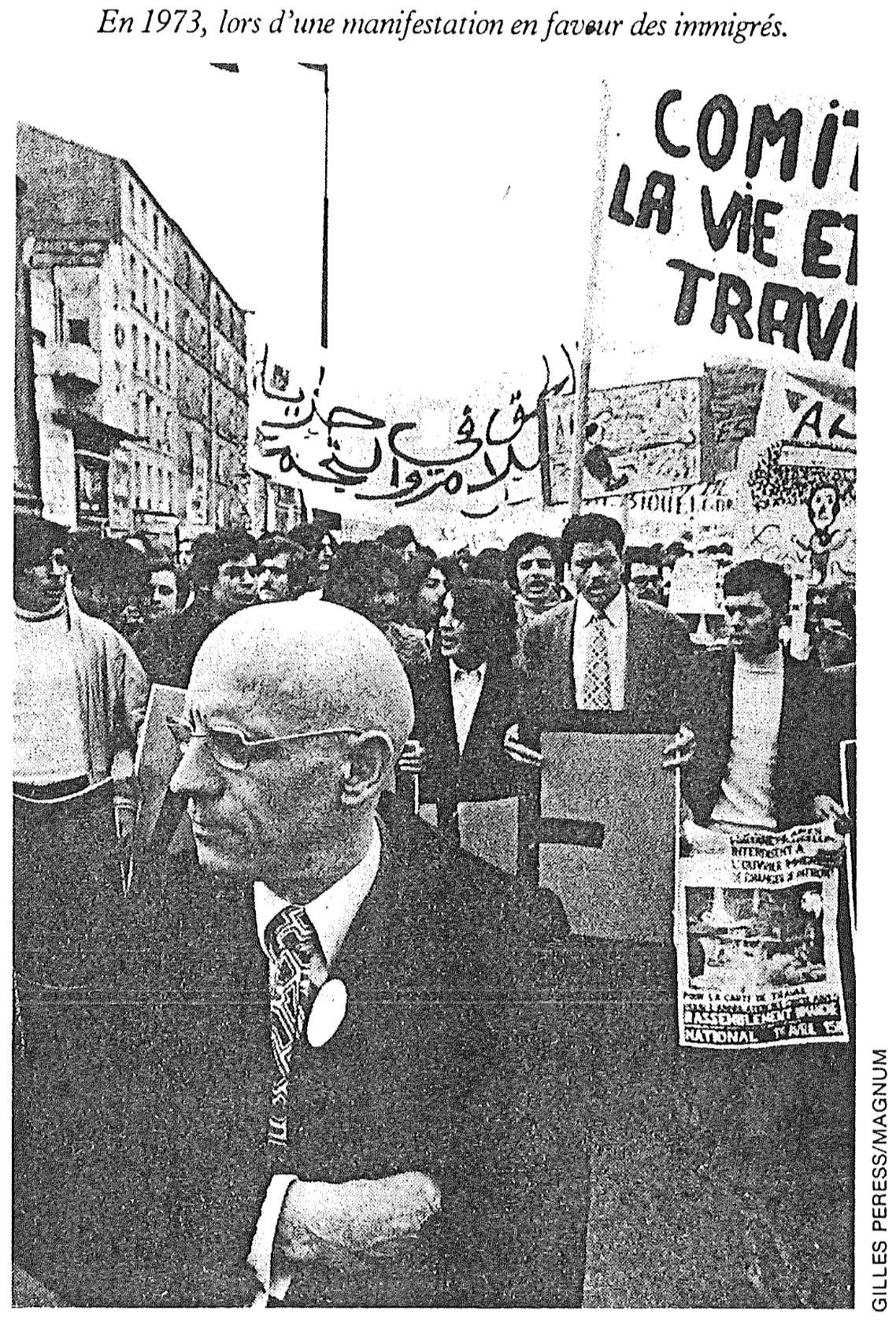 В 1973 году на демонстрации в поддержку иммигрантов
