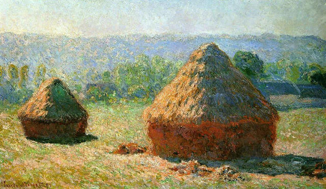Haystacks, midday (1890). Claude Monet. National Gallery of Australia, Canberra.