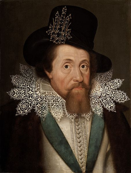 Король Яков I, портрет работы Джона де Крица, 1605&nbsp;г.