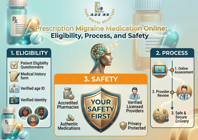 Prescription Migraine Medication Online: Eligibility, Process, and Safety
