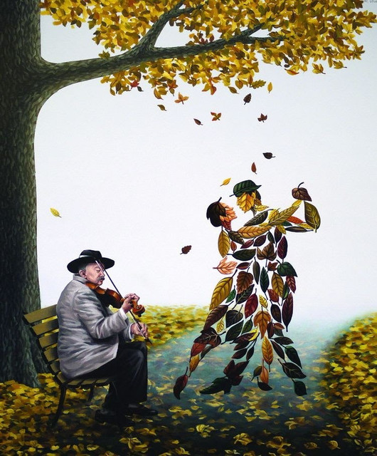 Музыка осени 🍂 

🎨 "Autumn Dance" surrealism by Criste Mihai (Romania) 1975