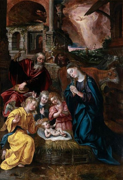 Вос, Мартин де Рождение Христа Панель, масло Собор Антверпенской Богоматери