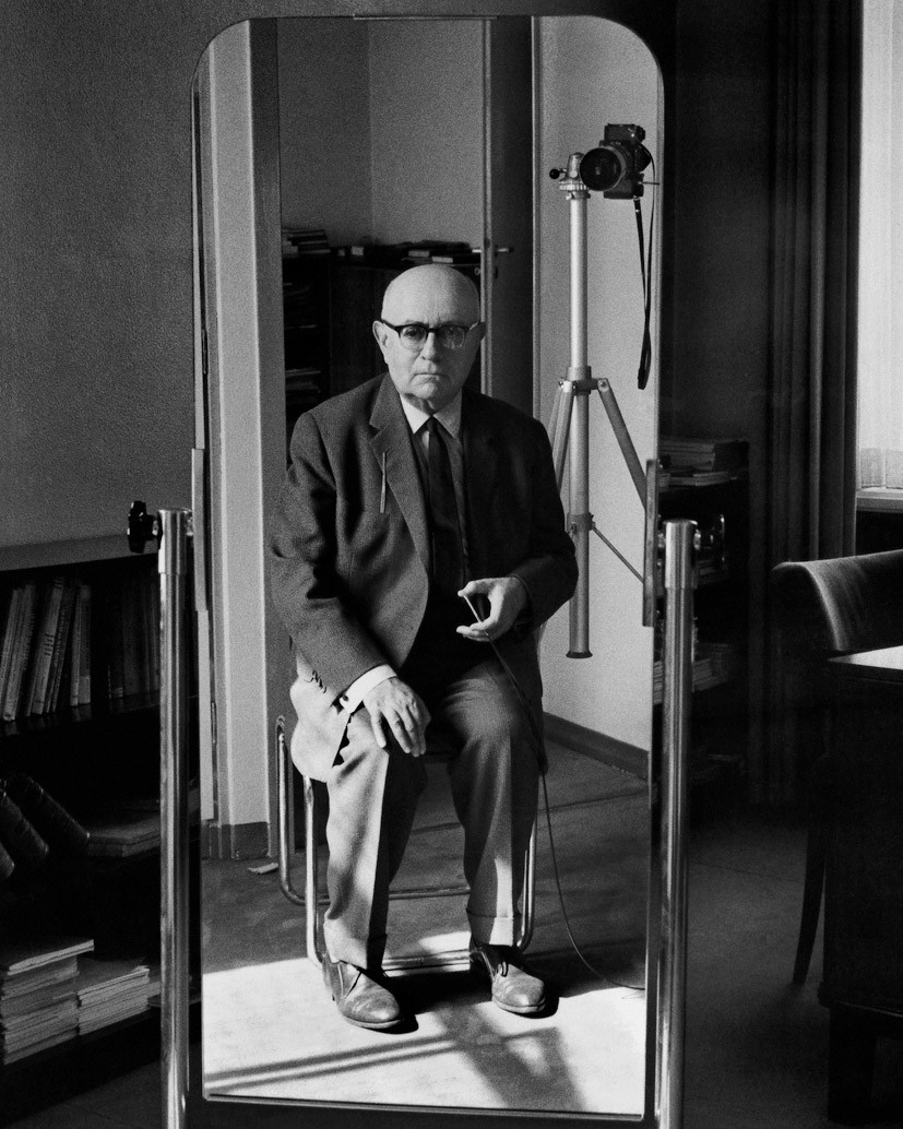 adorno-theodor-1963: Theodor Adorno, Self portrait, 1963
