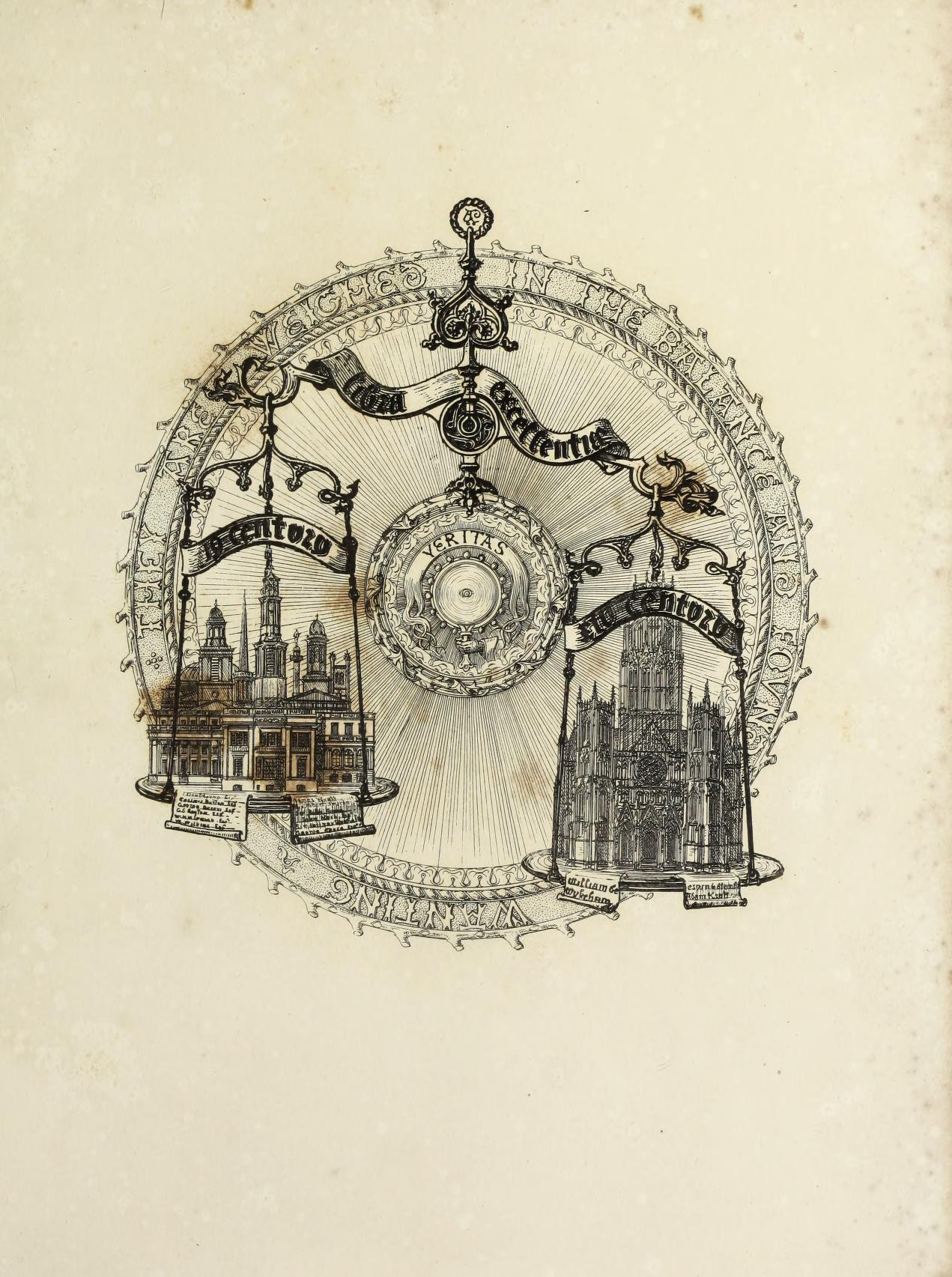 Илл. из&nbsp;книги: A. W.N.&nbsp;Pugin. Contrasts, or, A parallel between the noble edifices of the Middle Ages, and corresponding buildings of the present day: shewing (sic!&nbsp;— В. Д.) the present decay of taste (London, 1841).