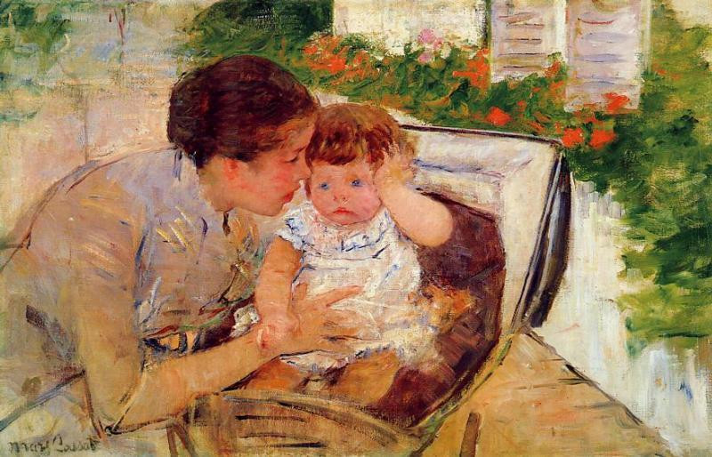 Мэри Кассат. Сьюзан утешает ребенка (№2), 1881