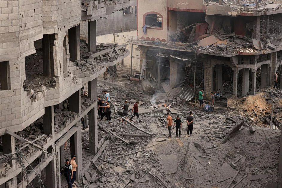 Район пострадавший в&nbsp;результате израильских авиаударов по&nbsp;лагерю беженцев Шати в&nbsp;городе Газа