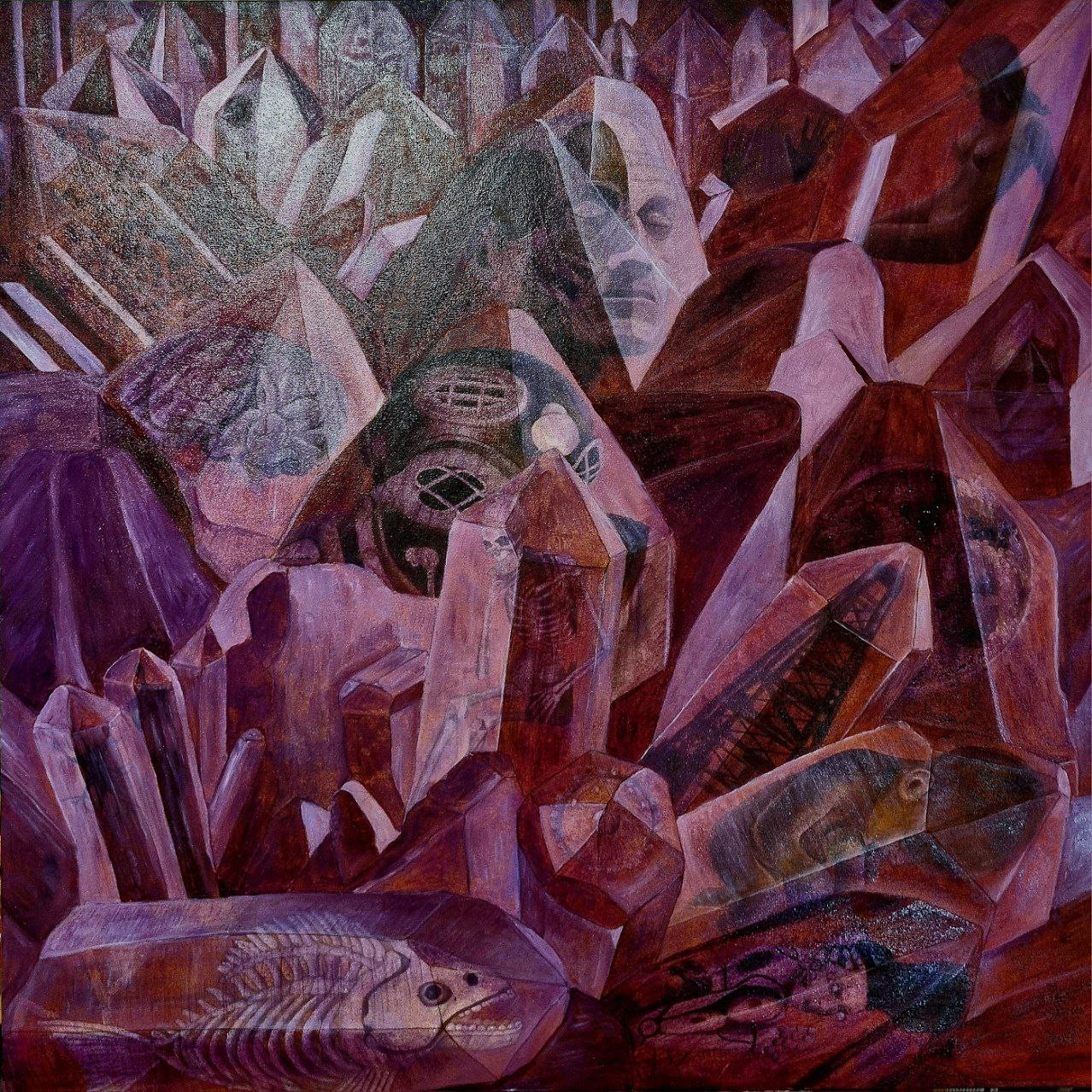 «Кристаллы» 120×120, холст, масло, 2024 