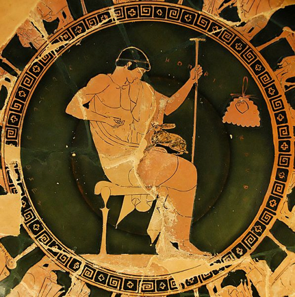 Young Man playing with a Hare, a Pederastic Gift, ca. 480 BC